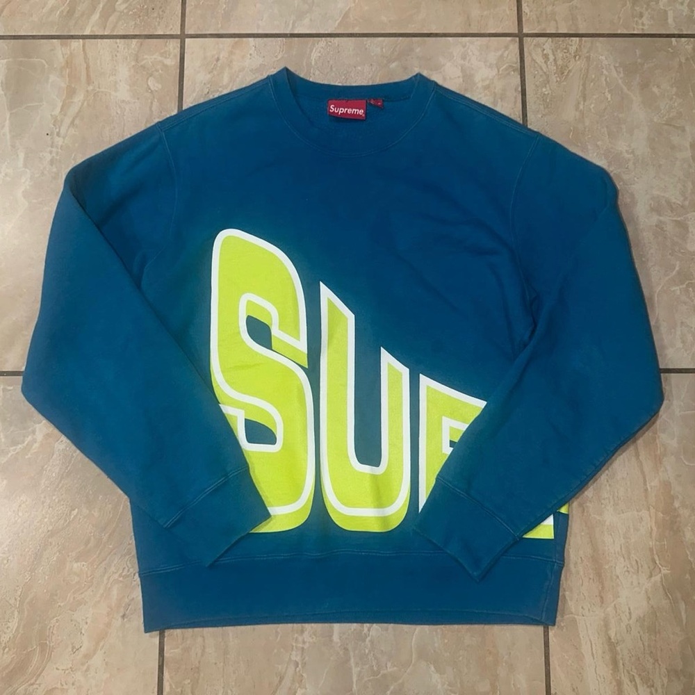 Dark Aqua Supreme Side Arc Crewneck Size M